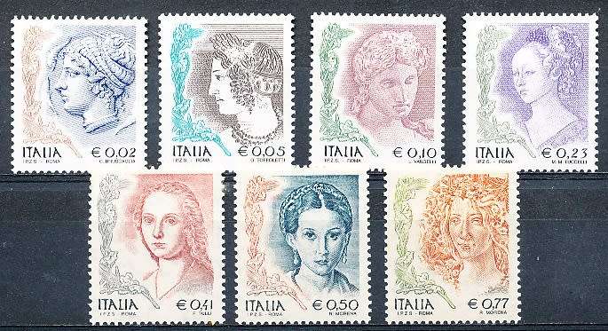 ITALY  2002   -   The Woman in Art    SET    -  FINE  MINT