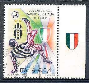 ITALY  2002   -    Juventus Football Team  SINGLE ISSUE    -  FINE  USED