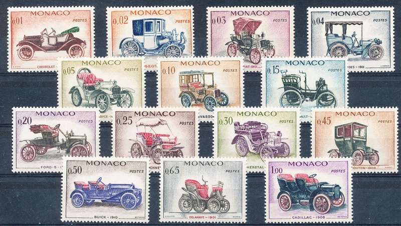 MONACO  1961   -   Veteran Cars   FULL  SET - FINE  MINT