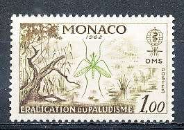 MONACO  1962   -  Malaria Eradication  SINGLE ISSUE  - FINE  MINT