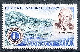 MONACO  1967  -  Lions International   SINGLE ISSUE  - FINE  MINT