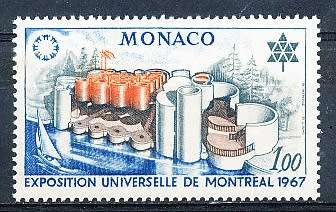 MONACO  1967  -  World Fair, Montreal  SINGLE ISSUE  - FINE  MINT