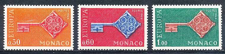 MONACO  1968   -  EUROPA Stamps   FULL  SET - FINE  MINT