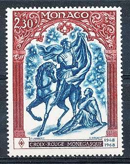 MONACO  1968  -     Red Cross  SINGLE ISSUE  - FINE  MINT