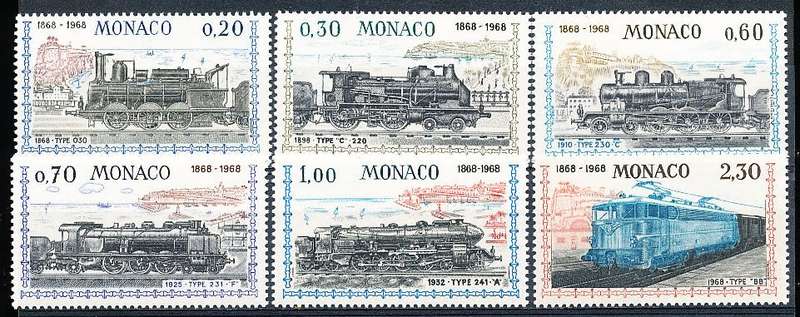 MONACO  1968   -   Nice-Monaco Railway  FULL  SET - FINE  MINT