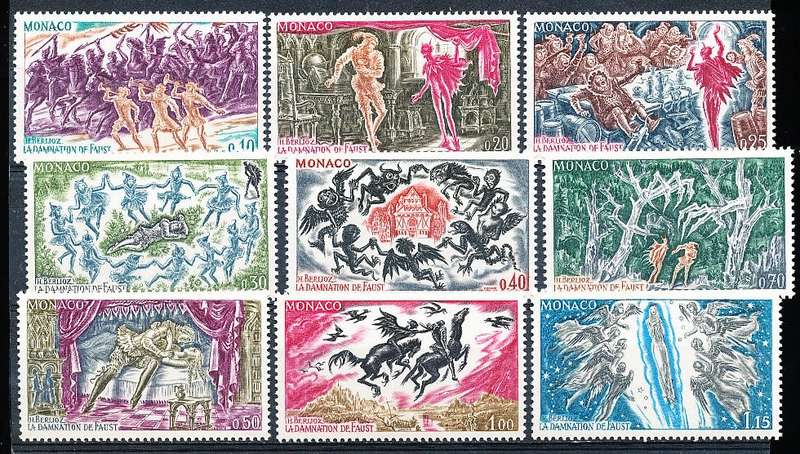MONACO  1969   -   Anniversary of Hector Berlioz  FULL  SET - FINE  MINT