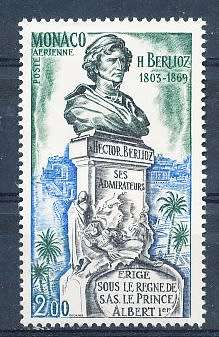 MONACO  1969   -  Anniversary of Hector Berlioz  SINGLE ISSUE  - FINE  MINT