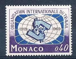 MONACO  1969   -  Anniversary of ILO  SINGLE ISSUE  - FINE  MINT