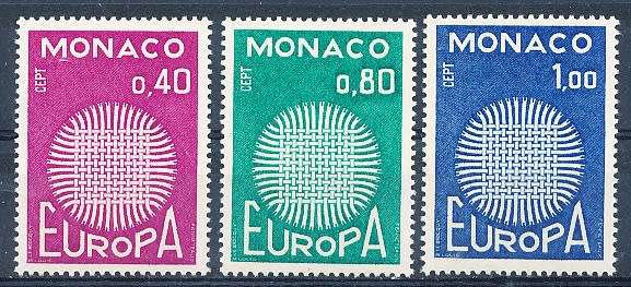 MONACO  1970   -   EUROPA Stamps  FULL SET  - FINE  MINT