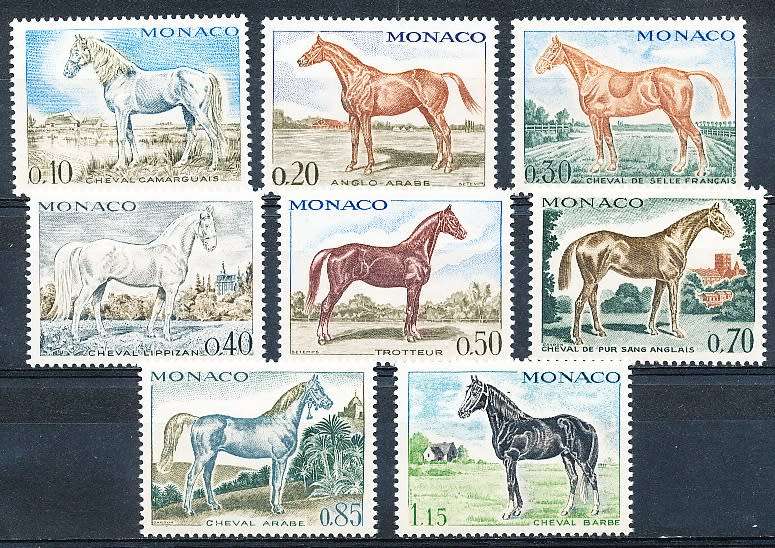 MONACO  1970   -   Horses   SET  - FINE  MINT