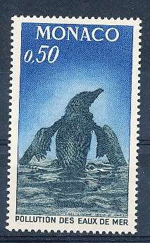 MONACO  1971   -  Against Pollution of the Sea  SINGLE ISSUE  - FINE  MINT
