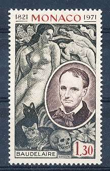 MONACO  1972   -   Charles Baudelaire  SINGLE ISSUE  - FINE  MINT