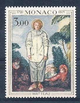 MONACO  1972   -    Death of Watteau  SINGLE ISSUE  - FINE  MINT
