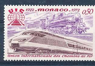 MONACO  1972   -   Railway Union   SINGLE ISSUE  - FINE  MINT