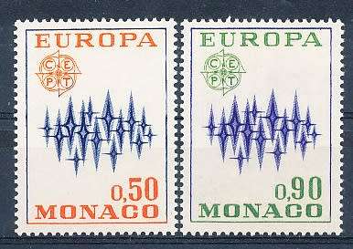 MONACO  1972   -   EUROPA Stamps FULL SET   - FINE  MINT