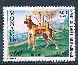 MONACO  1972   -   Dog Show, Monte Carlo  SINGLE ISSUE  - FINE  MINT