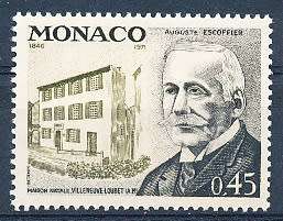 MONACO  1972   -  Auguste Escoffier   SINGLE ISSUE  - FINE  MINT
