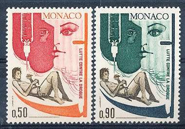 MONACO  1972   -  Campaign Against Drugs FULL SET  - FINE  MINT