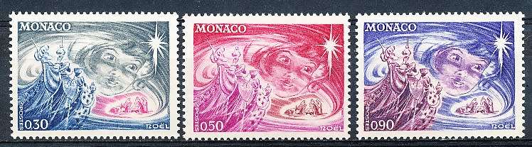 MONACO  1972   -   Christmas   FULL SET  - FINE  MINT