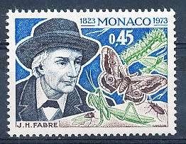 MONACO  1973   -   Jean Henri Fabre  SINGLE ISSUE  - FINE  MINT