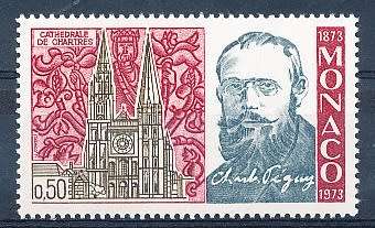 MONACO  1973   -   Charles Peguy - Writer  SINGLE ISSUE  - FINE  MINT