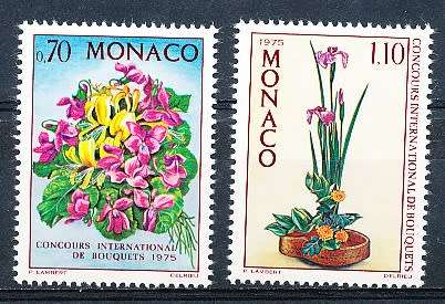MONACO  1974   -  Flower Show FULL SET   - FINE  MINT