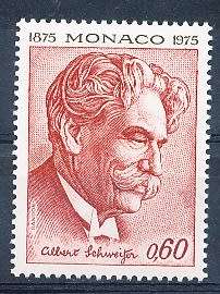 MONACO  1975   -   Dr. Schweitzer  SINGLE ISSUE  - FINE  MINT