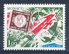 MONACO  1975   -   Anti-cancer Campaign   SINGLE ISSUE  - FINE  MINT