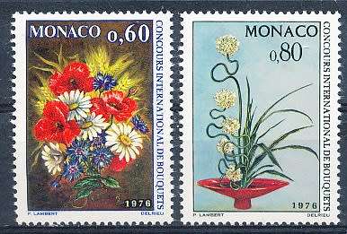 MONACO  1975   -  Monte Carlo Flower Show FULL SET   - FINE  MINT