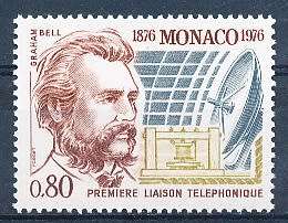 MONACO  1976   -  Anniversary of the Telephone  SINGLE ISSUE  - FINE  MINT