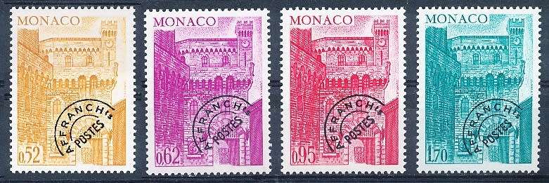MONACO  1976   -  Palace Clock Tower - Precanceled   SET   - FINE  MINT