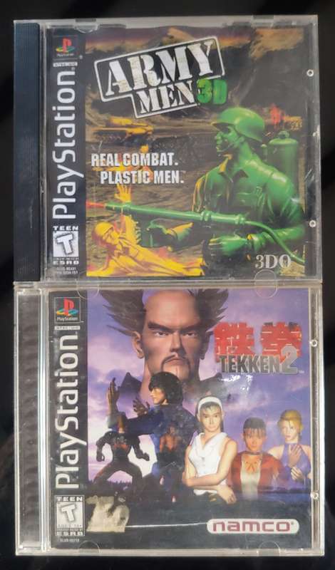 Army Men 3D & Tekken 2 for playstation 1