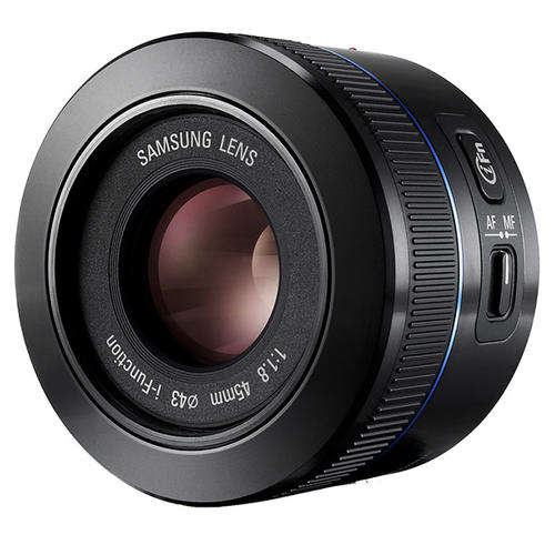 SAMSUNG 45MM F/1.8 LENS FOR NX. LIKE NEW. BOXED. WARRANTY.