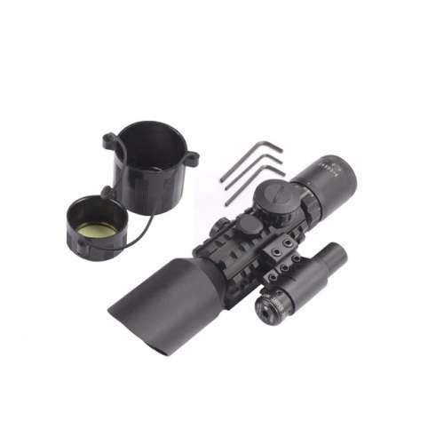 3 - 10 x 42 Rifle Scope + Laser sight Mil-Dot Rifle Scope
