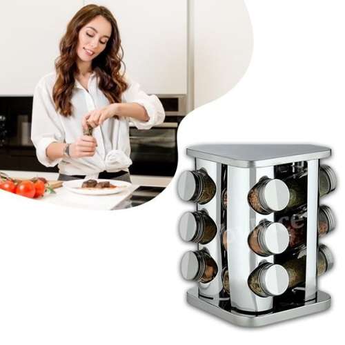 12pcs Rotating Spice Rack