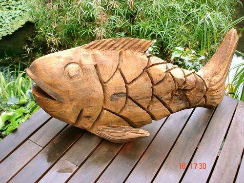 Carved Wooden Fish - Big