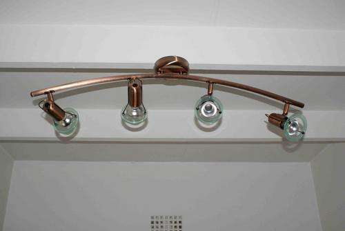 Copper look 4 bulb ceiling fitting