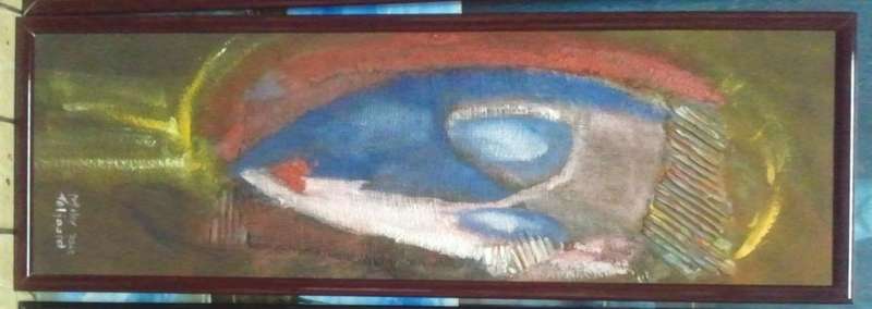 FRAMED MIKE TALJAARD ORIGINAL OIL PAINTING (MODERN ART, "FEMMA 1")