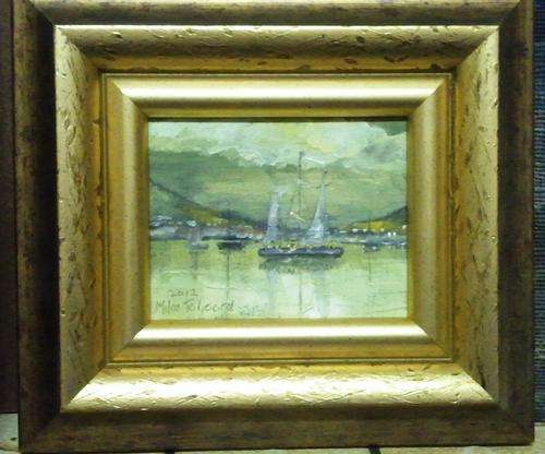 FRAMED MIKE TALJAARD ORIGINAL OIL PAINTING  (TABLE BAY 1820 )