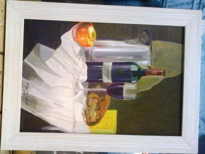 FRAMED MIKE TALJAARD LIMITED EDITION REPRODUCTION CANVAS (VERGELEGEN WINE) AUTHENTIFICATION