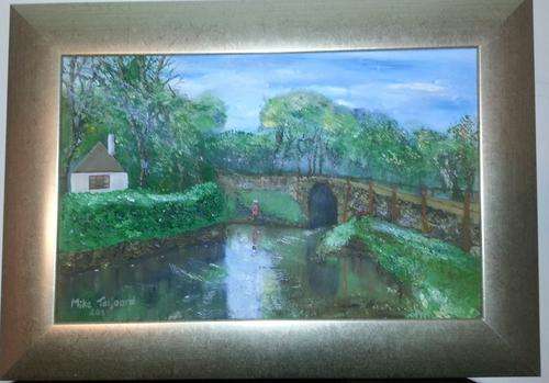 Free Postage. LIESBEECK RIVER BRIDGE, MOWBRAY, OIL ON CANVAS, by MIKE TALJAARD