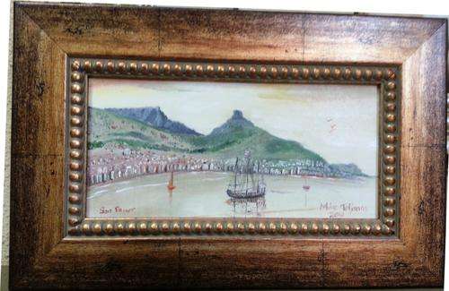 Free postage SEA POINT 1820. FRAMED MIKE TALJAARD ORIGINAL OIL ON BOARD CANVAS
