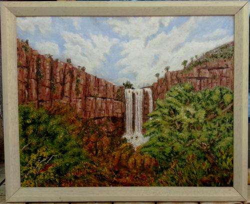 FRAMED ORIGINAL OIL ON BOARD CANVAS (HOWICK FALLS, KWAZULU NATAL)