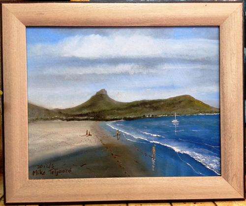 Free Postage FRAMED MIKE TALJAARD ORIGINAL OIL PAINTING (OLD WOODSTOCK BEACH)