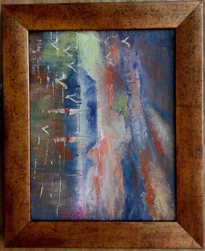 FRAMED MIKE TALJAARD ORIGINAL OIL PAINTING (TABLE MOUNTAIN,2012)