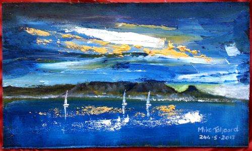 UNFRAMED MIKE TALJAARD ORIGINAL OIL PAINTING (TABLE MOUNTAIN 2013)