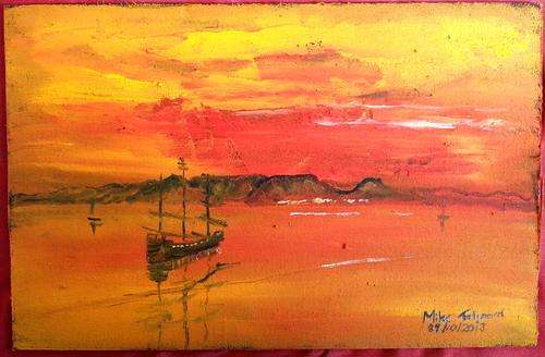 MIKE TALJAARD ORIGINAL OIL PAINTING (TABLE MOUNTAIN 1820)