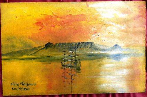 MIKE TALJAARD ORIGINAL OIL PAINTING (TABLE MOUNTAIN 1820)