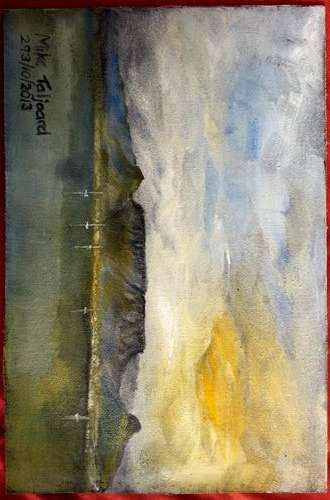 ORIGINAL OIL PAINTING MADIBA'S VIEW (TABLE MOUNTAIN)