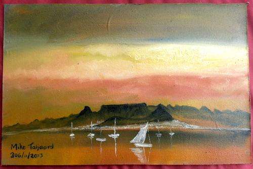 MIKE TALJAARD ORIGINAL OIL PAINTING (TABLE MOUNTAIN) UNFRAMED